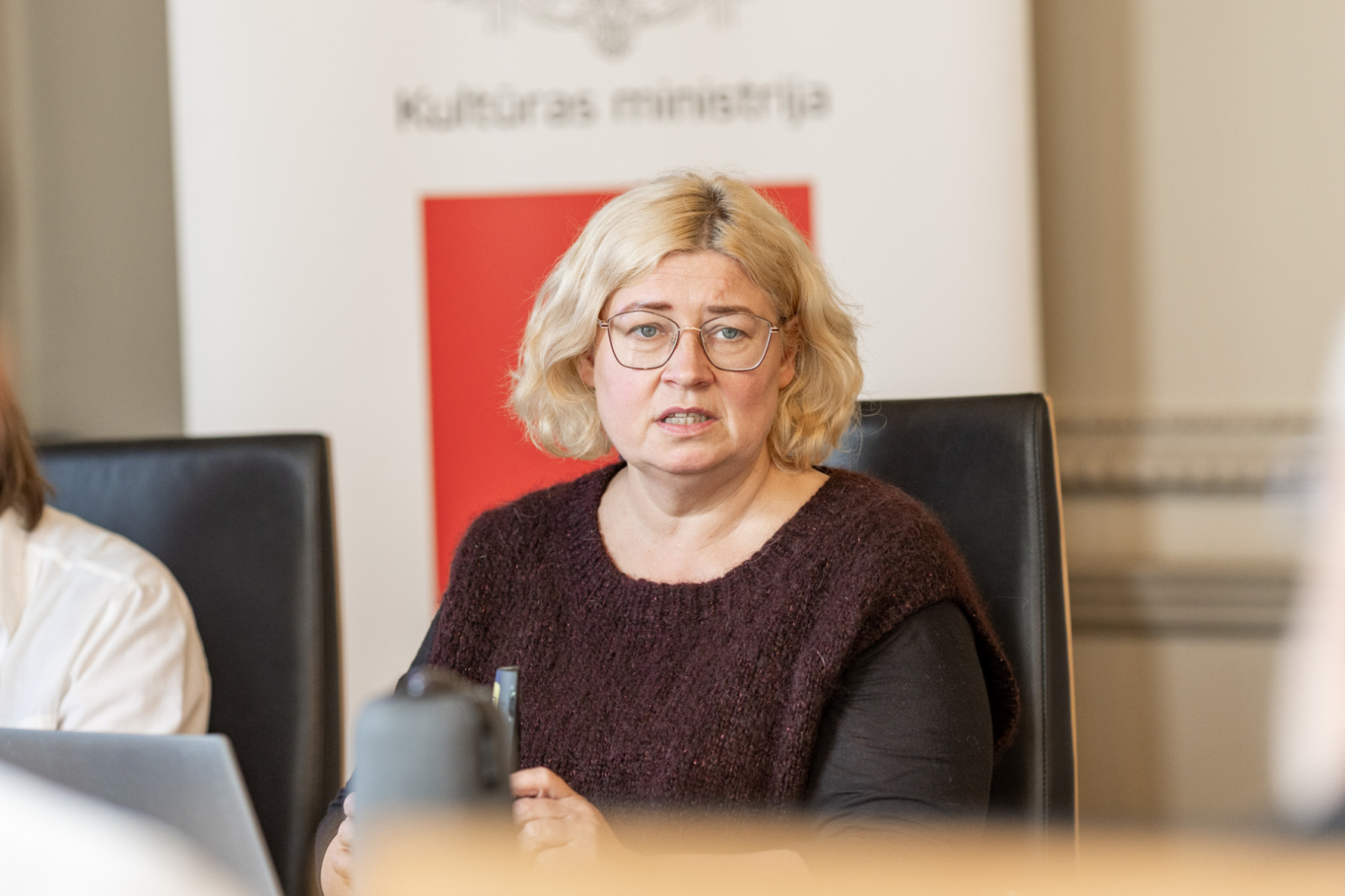 Tikšanās ar kultūras darbinieku arodbiedrībām par izdienas pensiju reformu KM Lielajā zālē