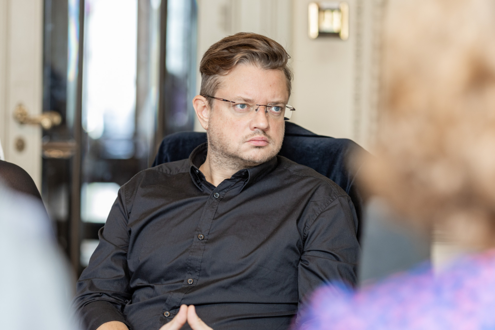 Tikšanās ar kultūras darbinieku arodbiedrībām par izdienas pensiju reformu KM Lielajā zālē