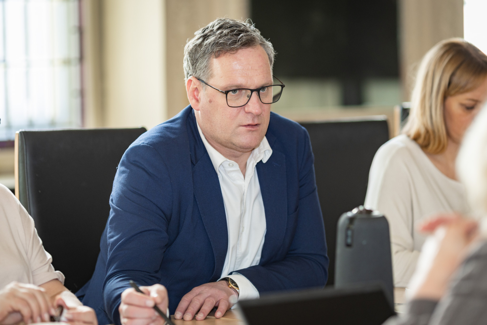 KM pārstāvju tikšanās ar Rīgas domes pārstāvjiem KM Lielajā zālē