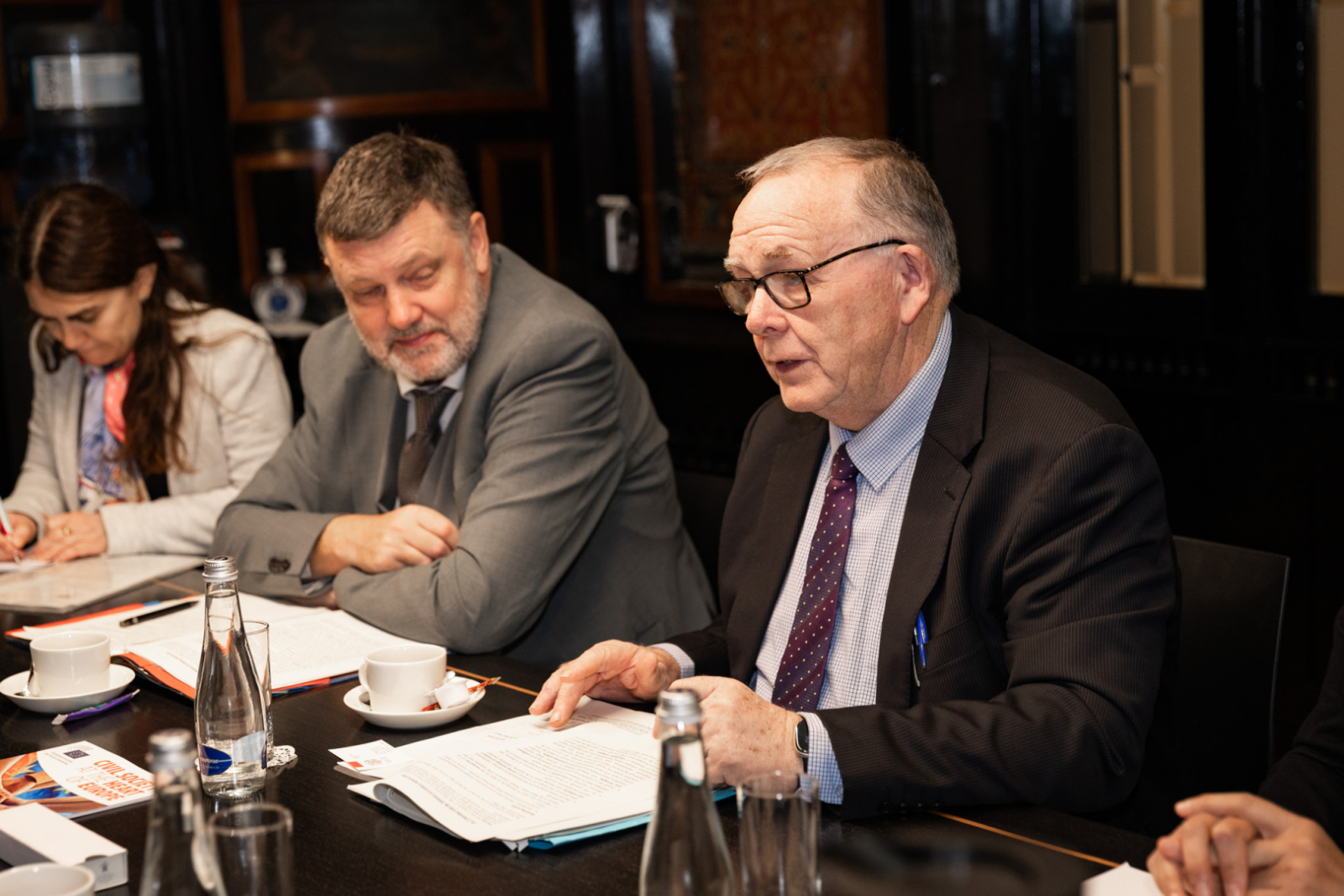 Tikšanās ar Eiropas Ekonomikas un sociālo lietu komitejas priekšsēdētāju Šīmusu Bolandu (Mr Séamus Boland) KM Kamīnzālē