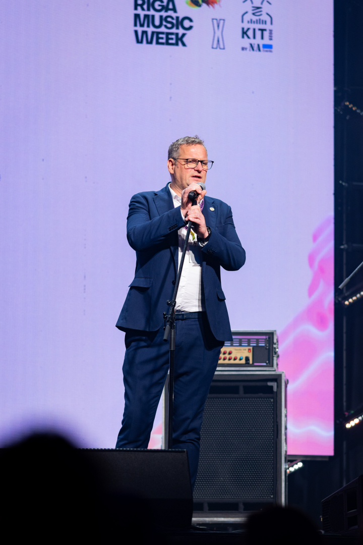 Rīgas mērs Viesturs Kleinbergs "Riga Music Week" atklāšanas pasākumā