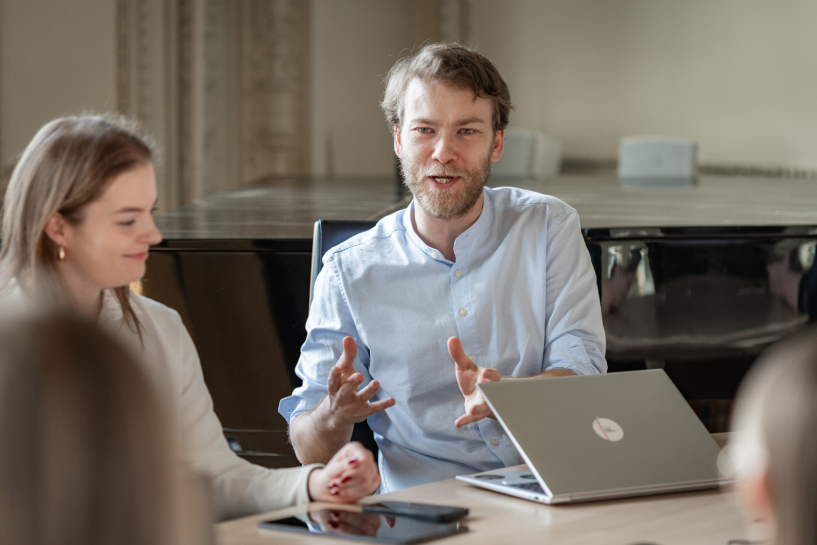 Ministres tikšanās ar jauniešiem Nacionālā dialoga ietvaros KM Lielajā zālē