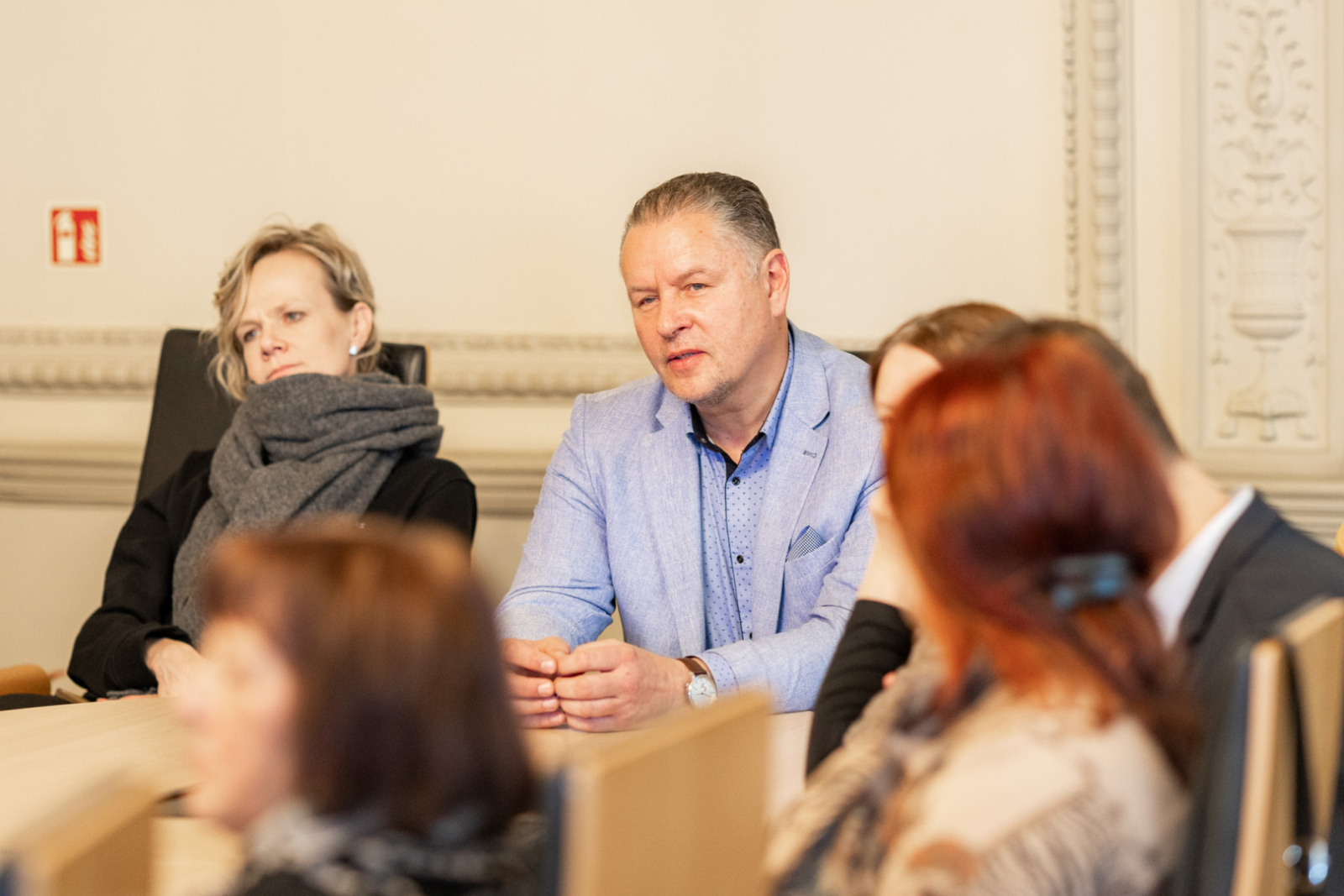 Kultūrizglītības padomes sēdes dalībniekI KM Lielajā zālē