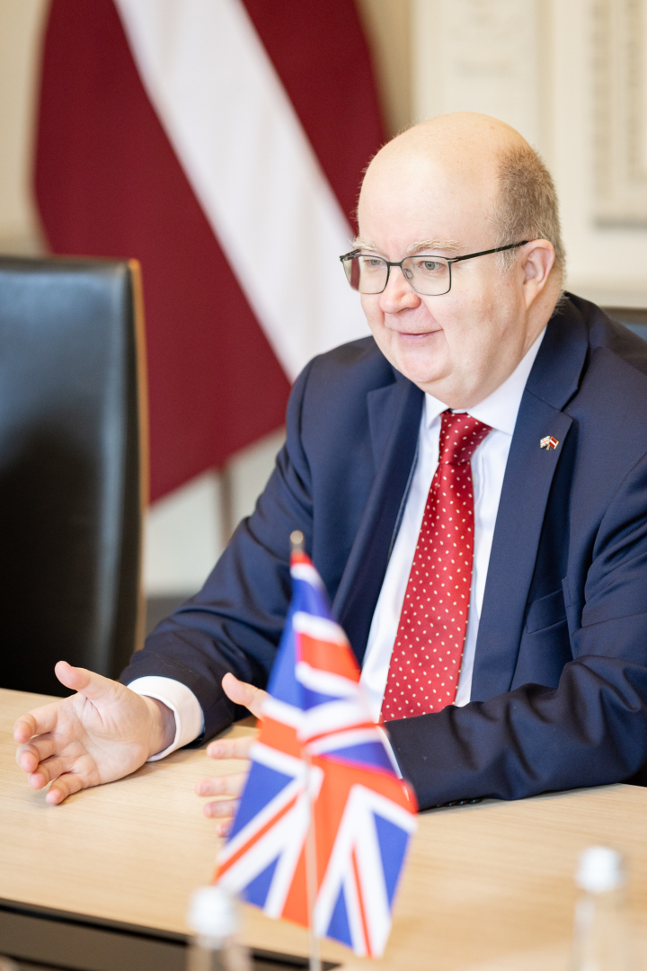 Tikšanās ar Lielbritānijas un Ziemeļīrijas Apvienotās Karalistes ārkārtējo un pilnvaroto vēstnieku Latvijas Republikā V.E. Polu Bramelu (H.E. Mr Paul Brummell)