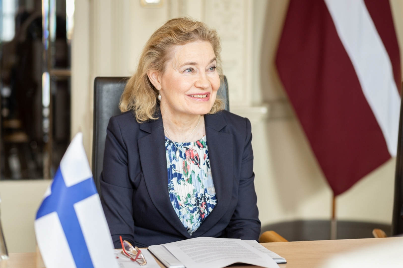 Tikšanās ar Somijas vēstnieci Latvijā V.E. Anni Salorantu (H.E. Mrs Anne Saloranta)