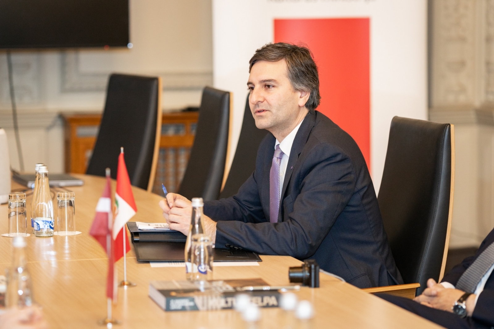 Tikšanās ar Peru Republikas vēstnieku V.E. Ernesto Pinto Basurko Ritleru (H.E. Mr Ernesto Pinto Bazurco Rittler)