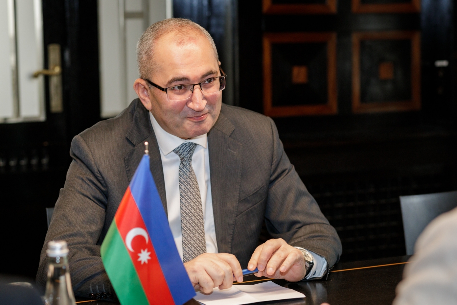 Tikšanās ar Azerbaidžānas vēstnieku Latvijā V.E. Elnuru Sultanovu (H. E. Mr Elnur Sultanov)