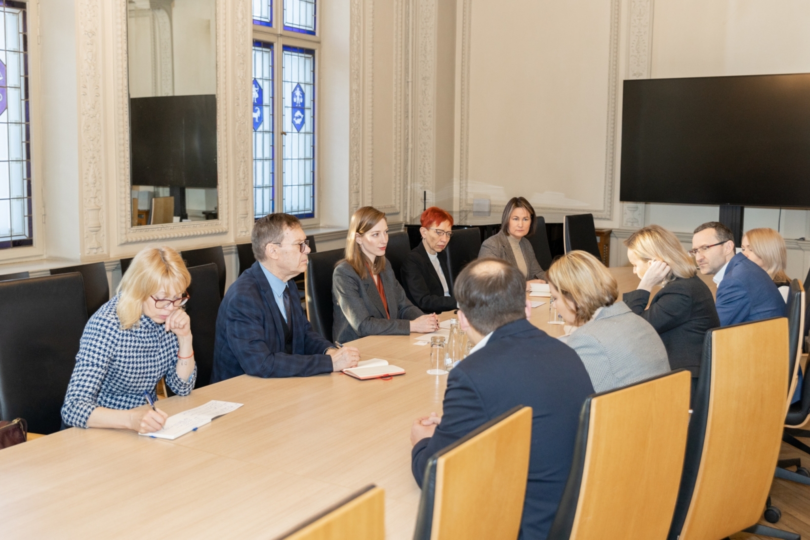 Tikšanās ar Baltkrievijas demokrātiskās opozīcijas Pārejas kabineta pārstāvi Alinu Koušiku