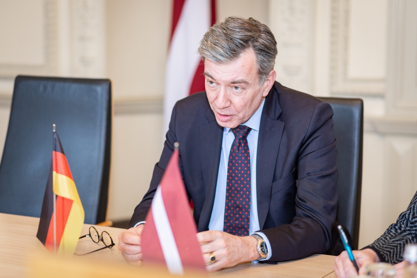 Tikšanās ar Vācijas vēstnieku Latvijā V.E. Kristianu Heltu (Christian Heldt)