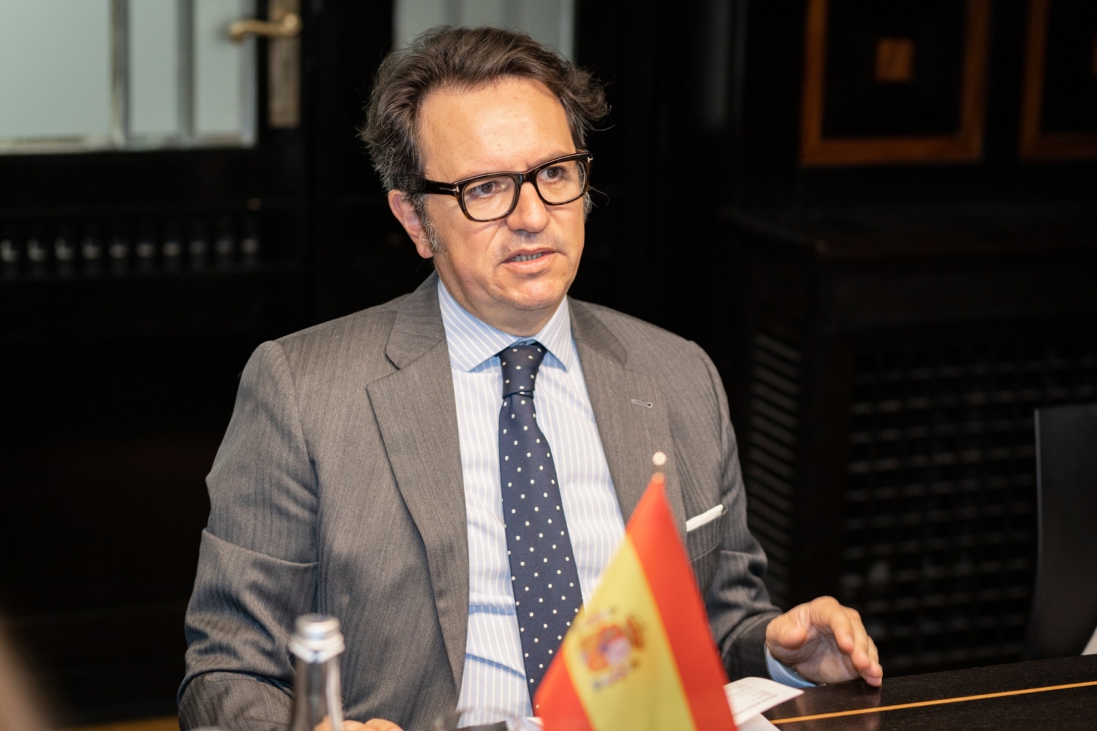 16.05.2024_Tikšanās ar Spānijas vēstnieku Latvijā V.E. Manuelu Alhamu Orenesu (H.E. Mr Manuel Alhama Orenes)