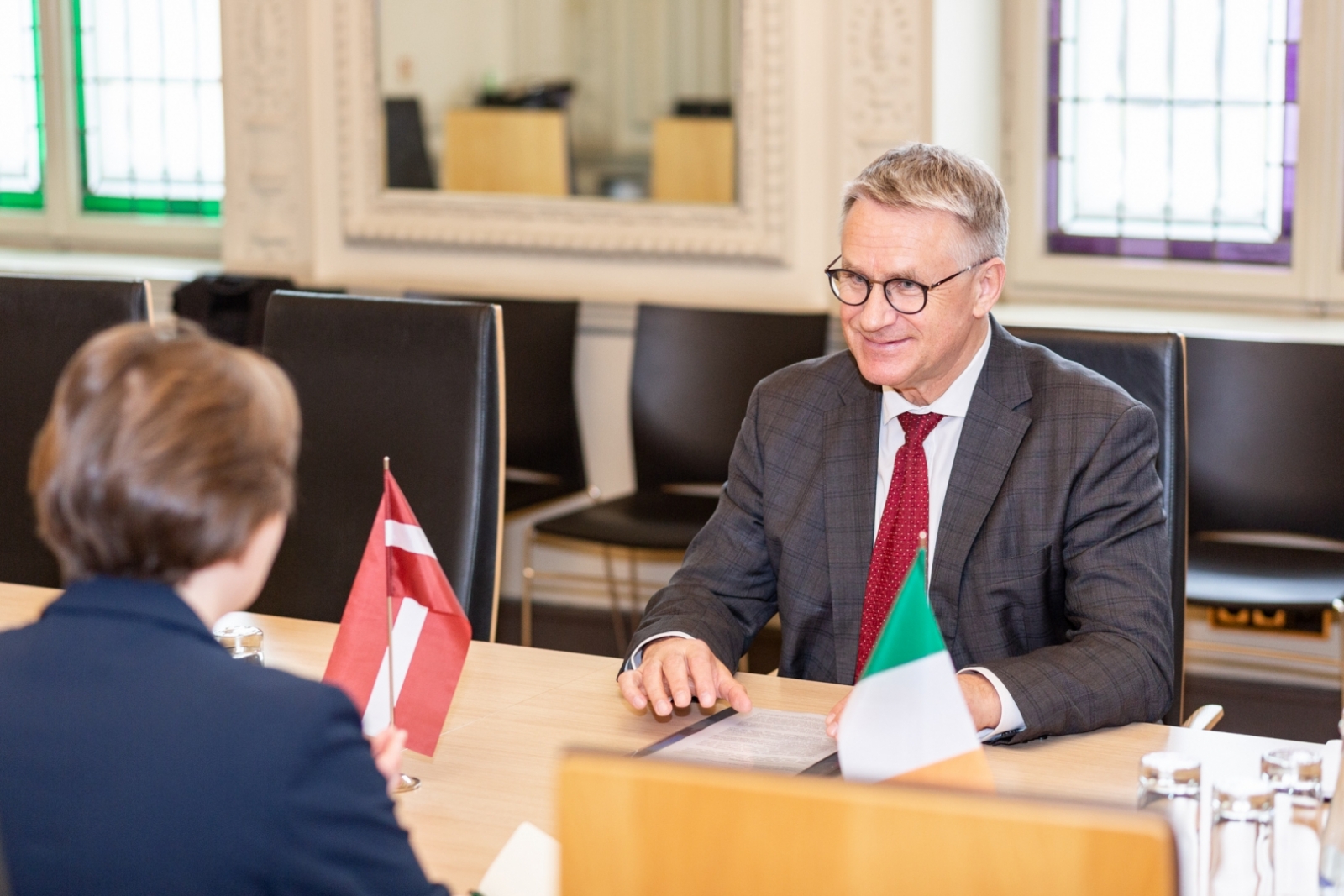 Tikšanās ar ar Īrijas vēstnieci Latvijā V.E. Īmeru Frīlu (H.E. Ms Eimear Friel)