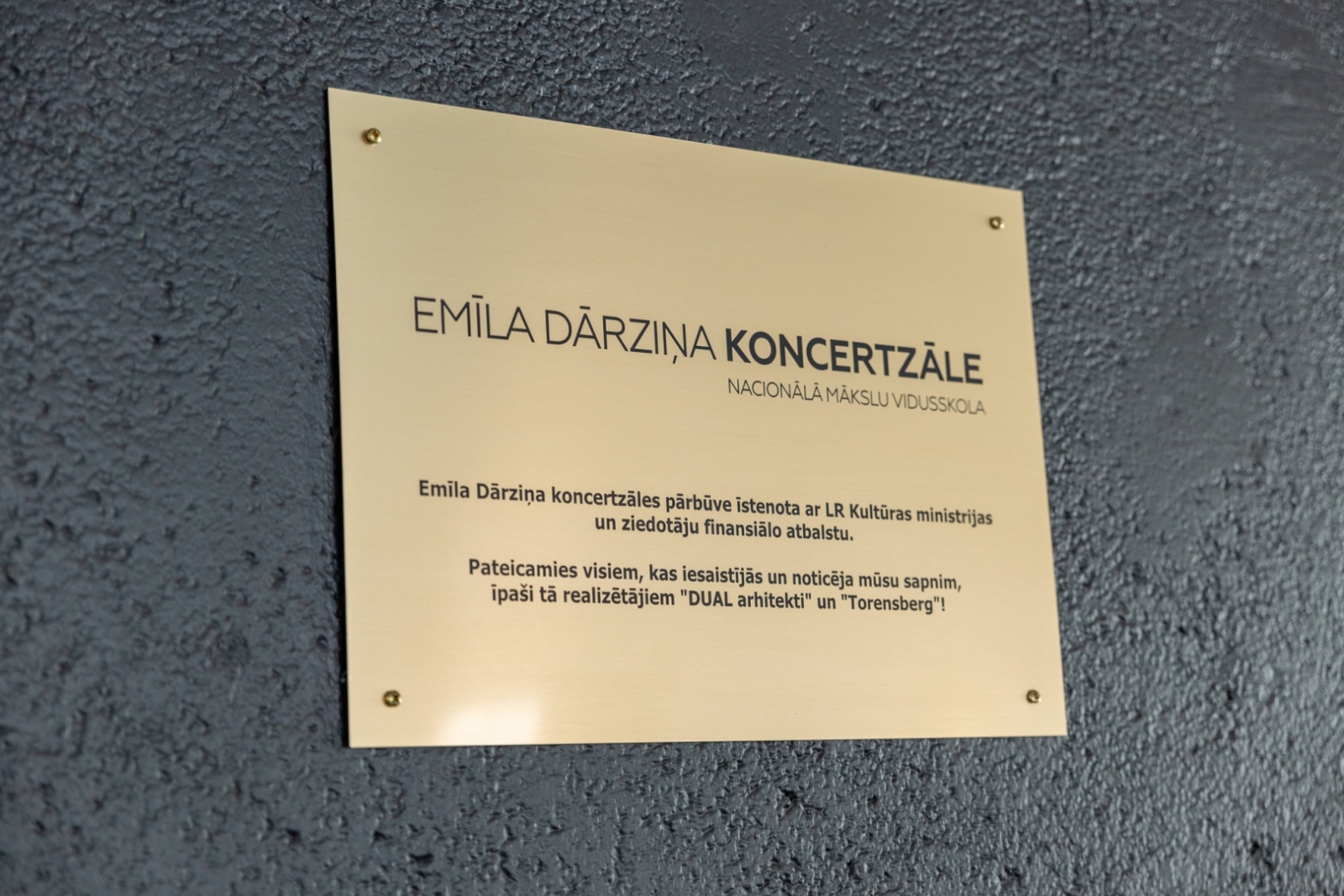 Atklāta Emīla Dārziņa koncertzāle