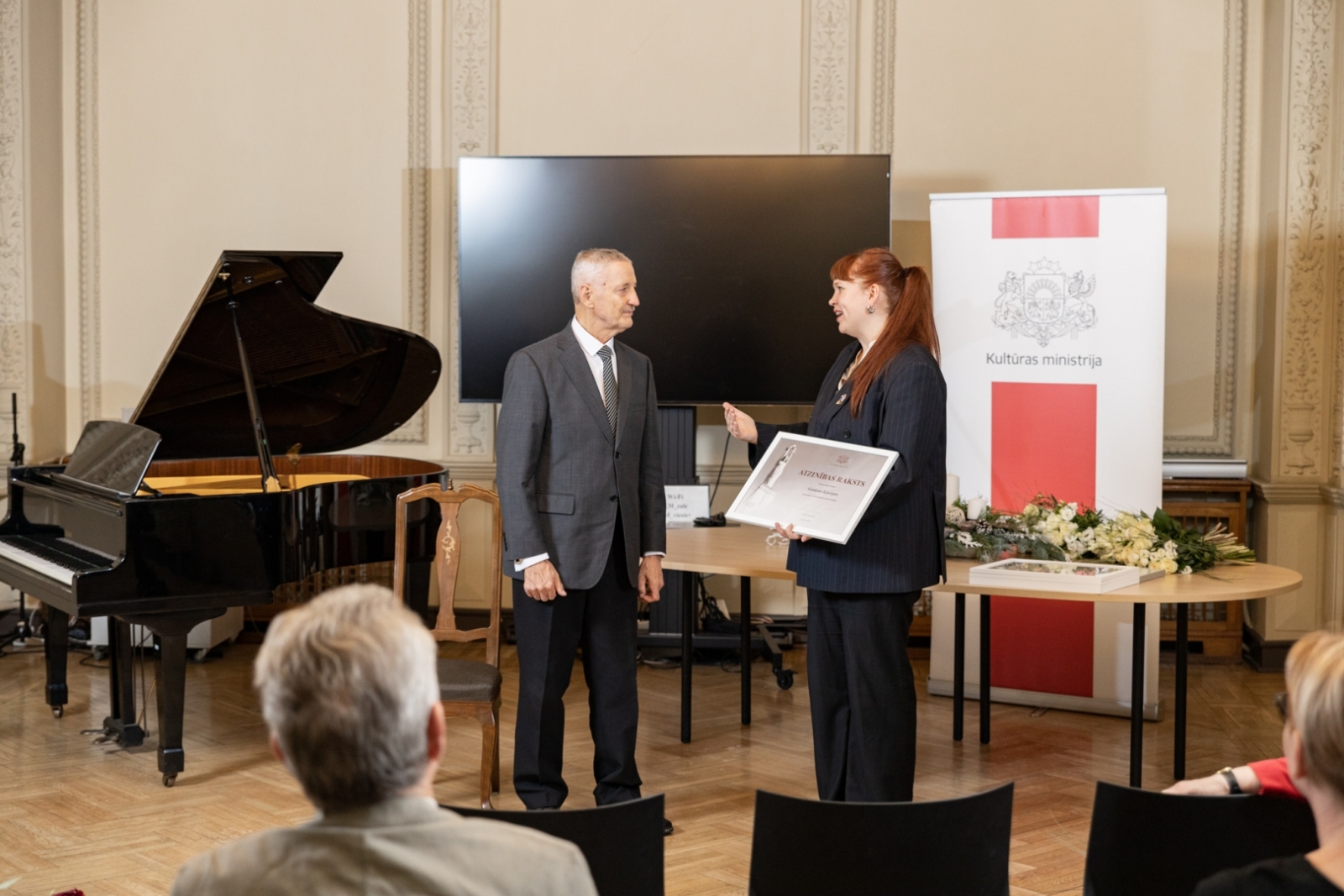 MK un KM Atzinības rakstu pasniegšanas ceremonija kultūras nozares personībām