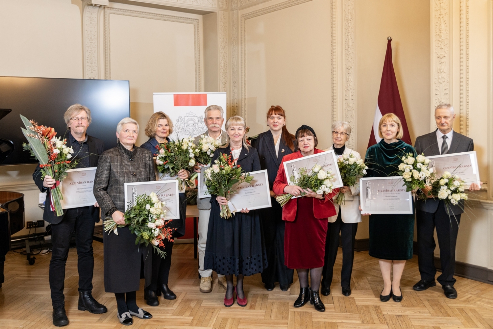 MK un KM Atzinības rakstu pasniegšanas ceremonija kultūras nozares personībām