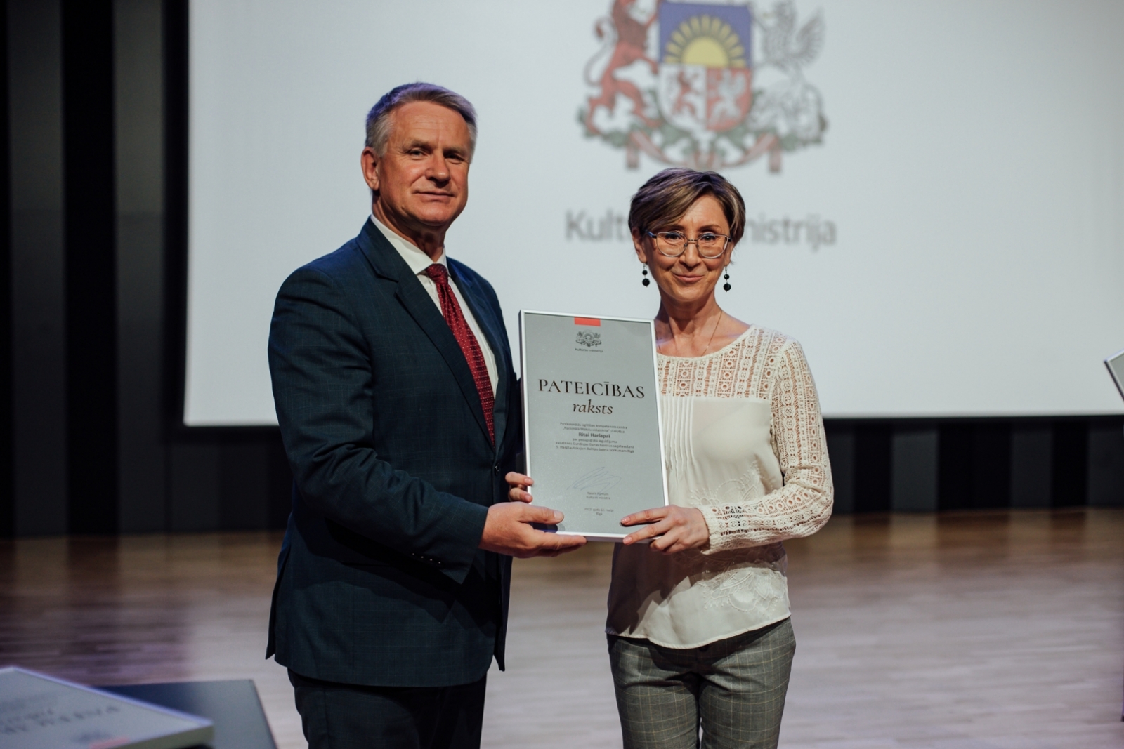 Kultūras ministrijas apbalvojuma un Cimzes balvas pasniegšanas pasākums