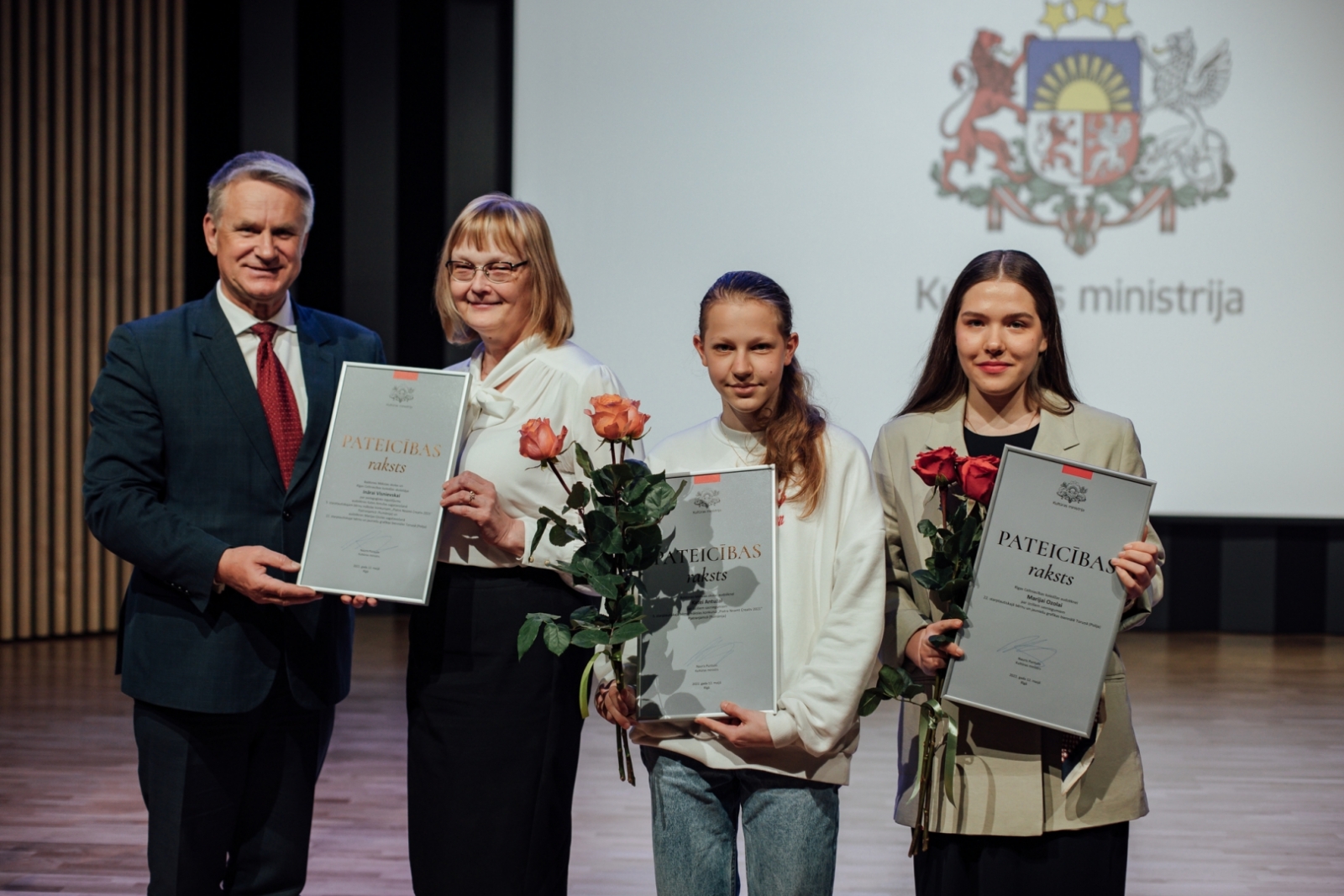 Kultūras ministrijas apbalvojuma un Cimzes balvas pasniegšanas pasākums