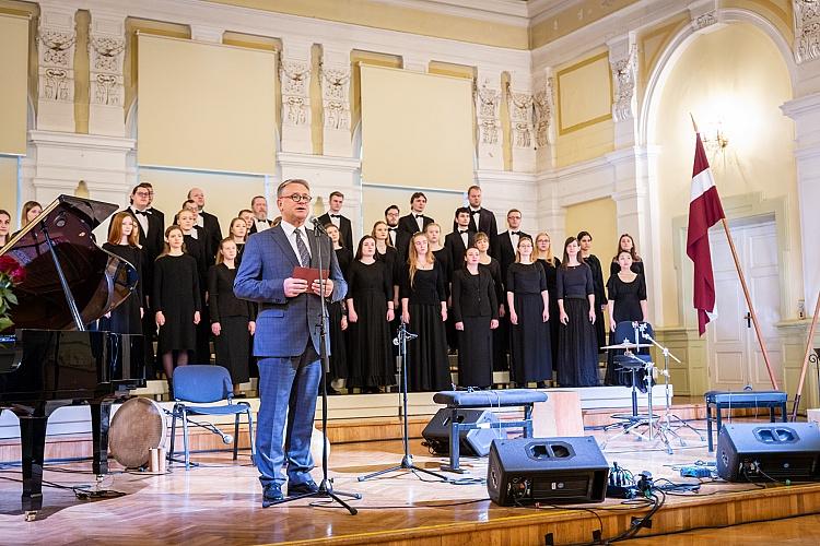 Jāzepa Vītola Latvijas Mūzikas akadēmijas svinīgā pieņemšanā par godu augstskolas 100. jubilejai