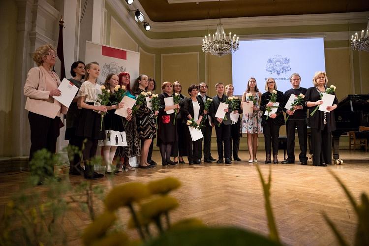 KM pateicības rakstu un Cimzes balvas pasniegšanas ceremonija kulturizglītības iestāžu audzēkņiem un pedagogiem