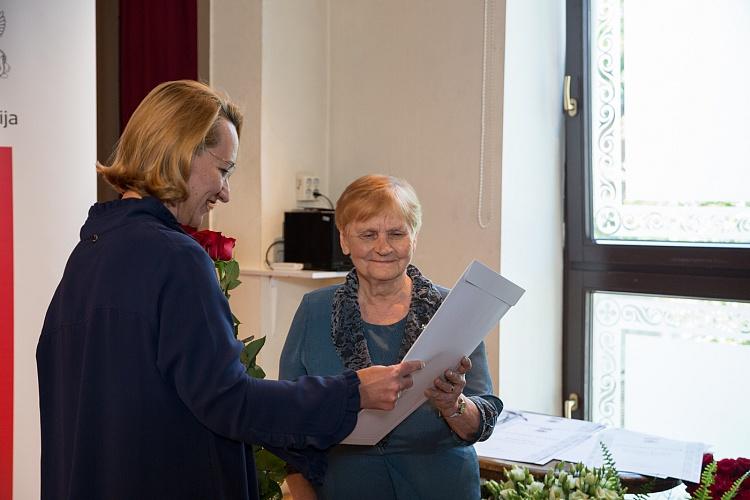 Kultūras ministrijas Atzinības rakstu pasniegšana.