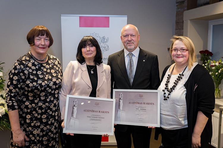 Ministru kabineta Atzinības rakstu pasniegšanas ceremonija