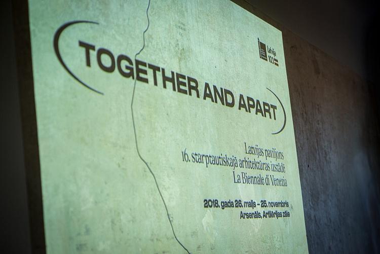 Venēcijas biennāles 16. starptautiskās arhitektūras izstādes Latvijas paviljona "Together and Apart" prezentācija un mediju pasākums