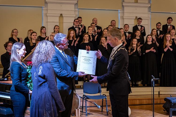 Jāzepa Vītola Latvijas Mūzikas akadēmijas svinīgā pieņemšanā par godu augstskolas 100. jubilejai