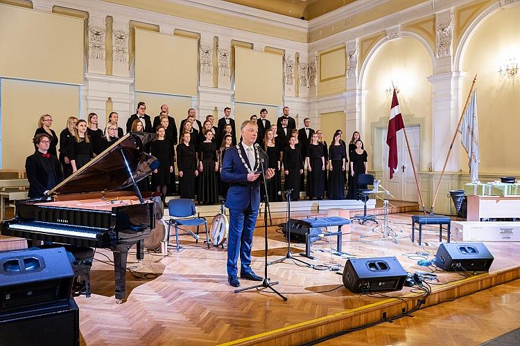 Jāzepa Vītola Latvijas Mūzikas akadēmijas svinīgā pieņemšanā par godu augstskolas 100. jubilejai