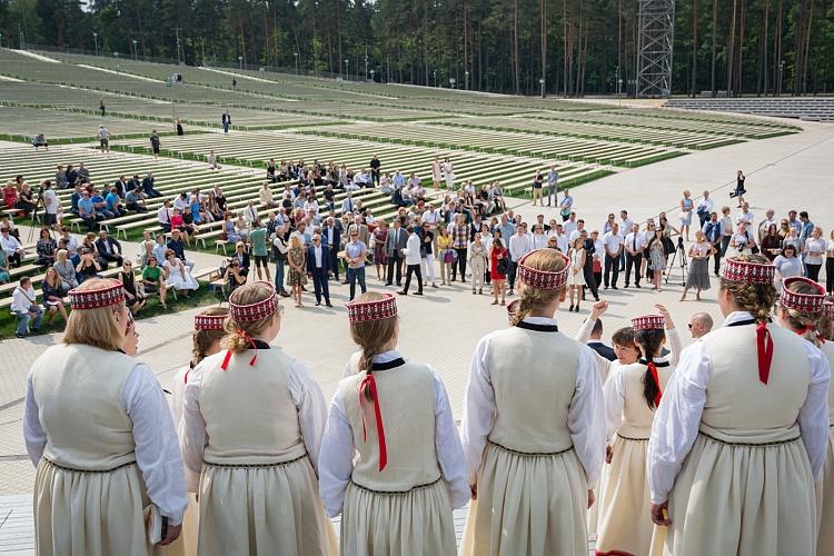 Mežaparka Lielās estrādes pirmā atjaunotā posma svinīgā atklāšanas ceremonija