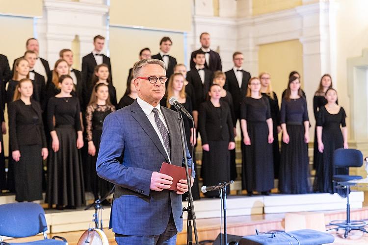 Jāzepa Vītola Latvijas Mūzikas akadēmijas svinīgā pieņemšanā par godu augstskolas 100. jubilejai