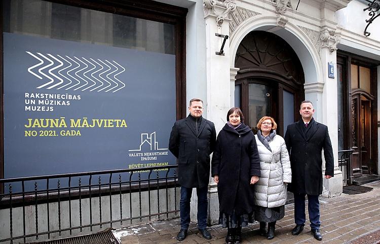 Rakstniecības un mūzikas muzejs un VNĪ iepazīstina ar muzeja jauno mājvietu Mārstaļu ielā 6