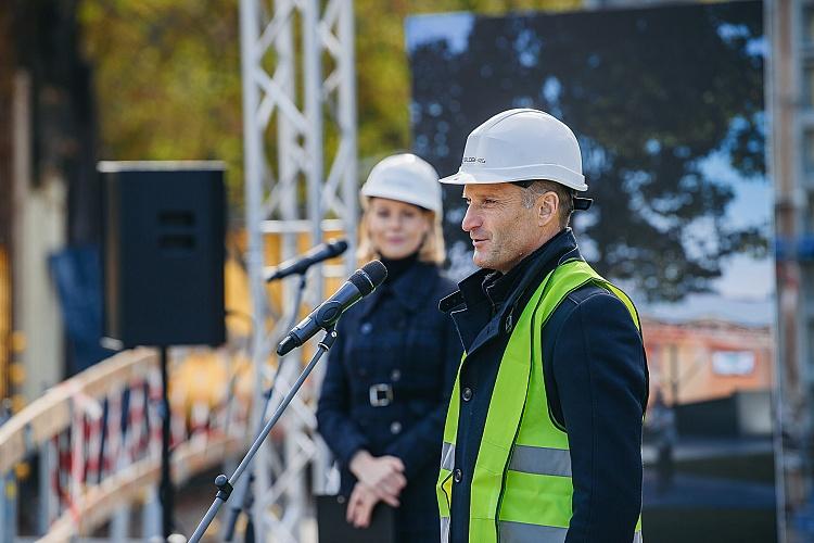 Koncertdārza "Pūt, vējiņi" pamatakmens ielikšanas svinīgais pasākums