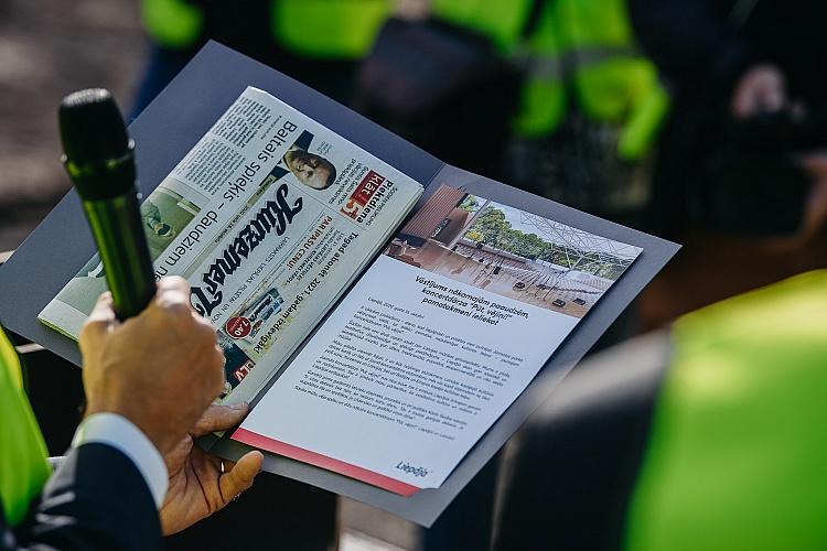 Koncertdārza "Pūt, vējiņi" pamatakmens ielikšanas svinīgais pasākums