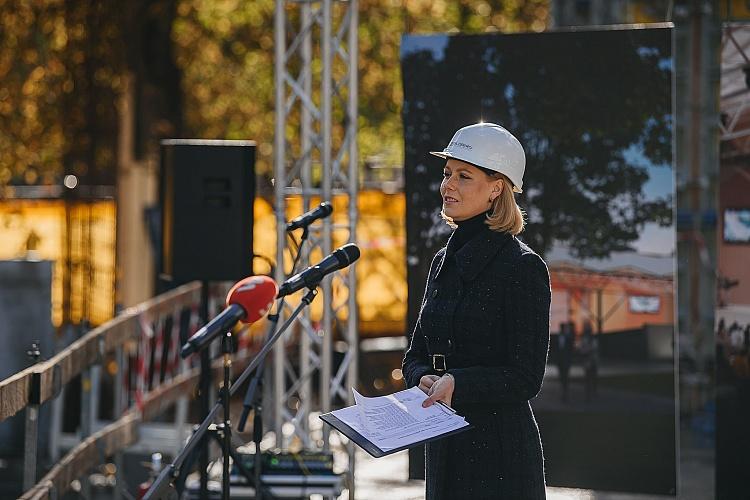 Koncertdārza "Pūt, vējiņi" pamatakmens ielikšanas svinīgais pasākums