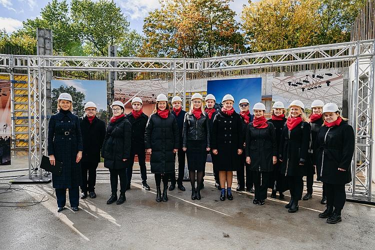 Koncertdārza "Pūt, vējiņi" pamatakmens ielikšanas svinīgais pasākums