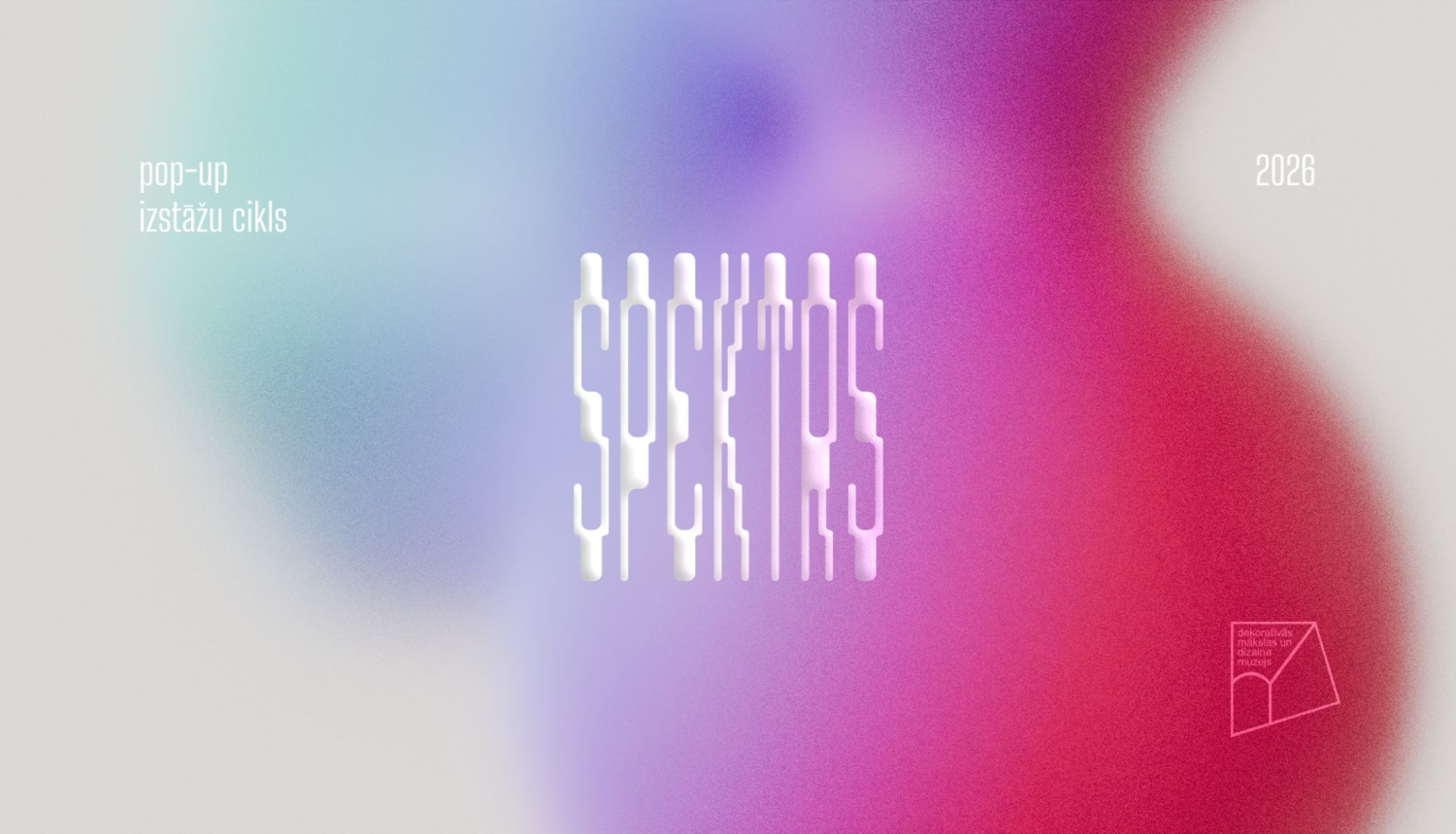 Uzraksts "Spektrs" uz krāsaina fona