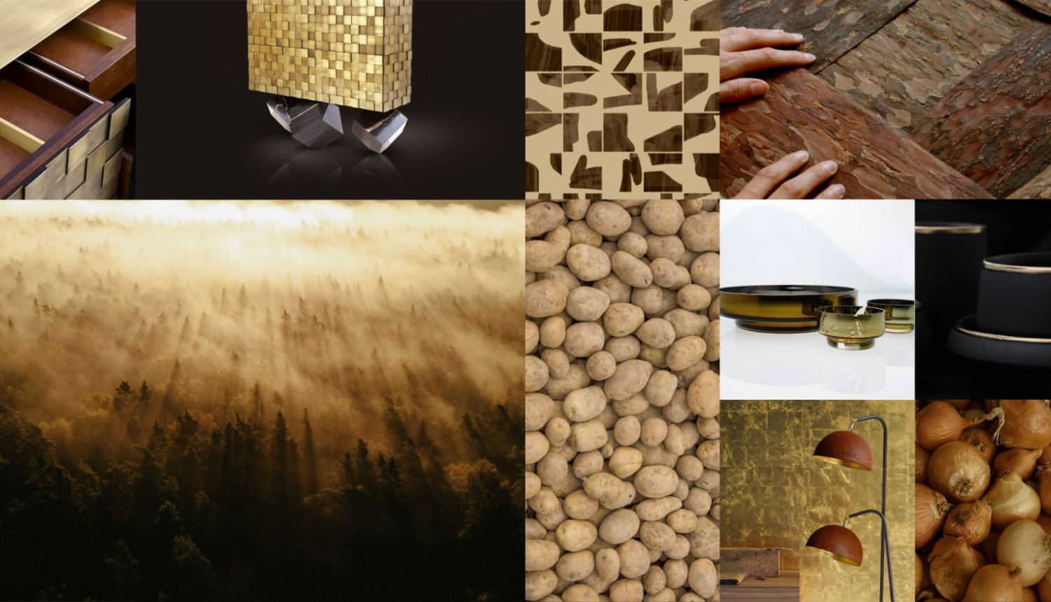 Izstādes elementu kolāža