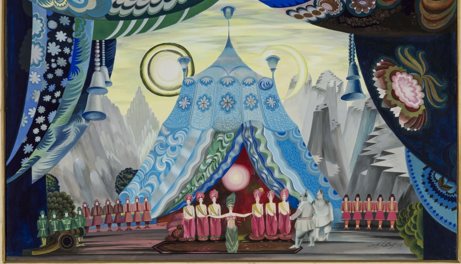 Ludolfs Liberts. Dekorāciju mets. 1928. Kartons, guaša. Latvijas Nacionālā mākslas muzeja kolekcija. Publicitātes foto