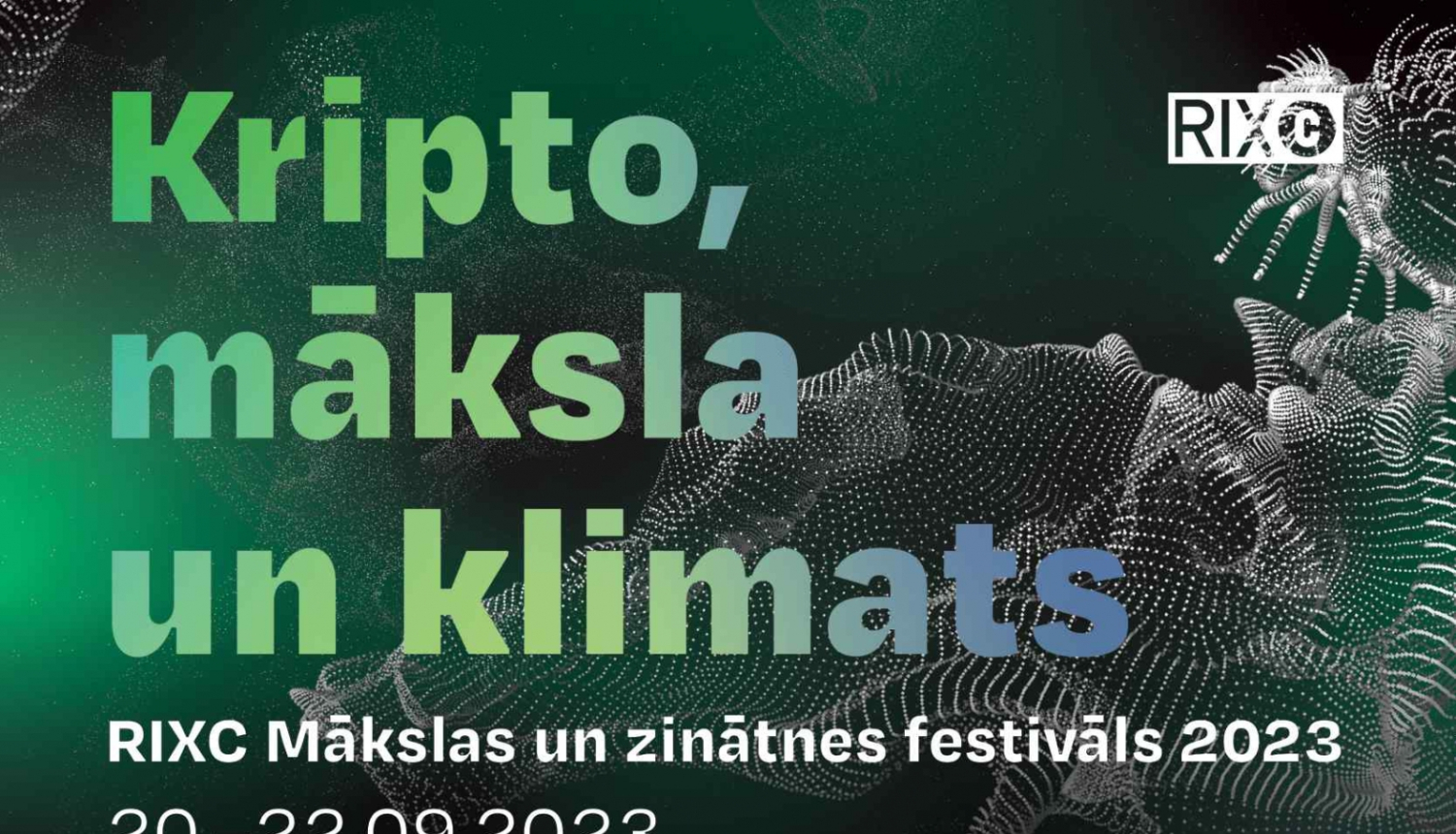 Attēls ar uzrakstu: Kripto, māksla un klimats