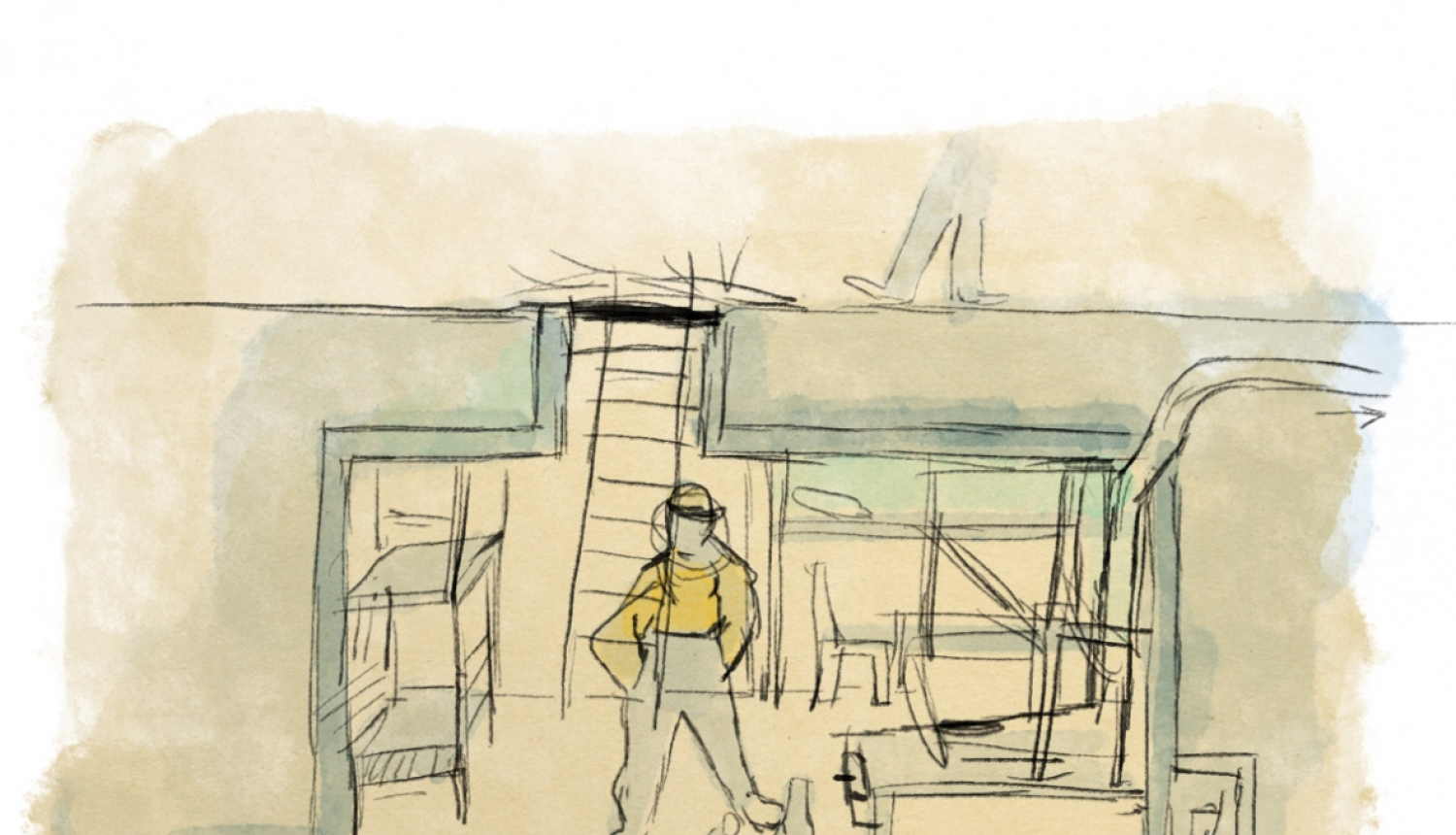 Zīmējums - zēns istabā