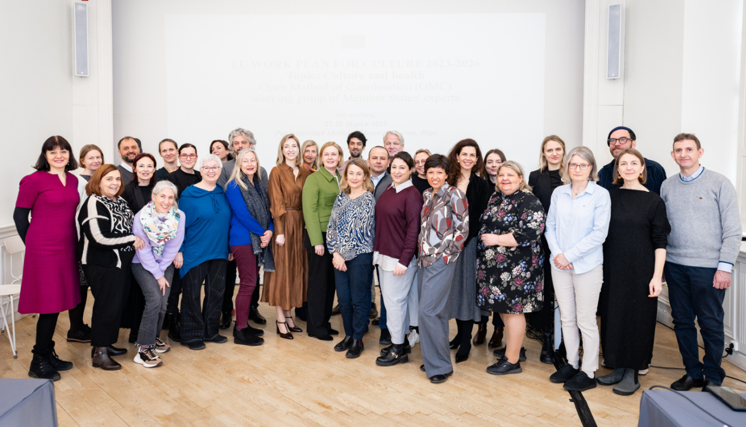 Eiropas Savienības dalībvalstu eksperti veselības un kultūrpolitikas jomās, grupas foto.