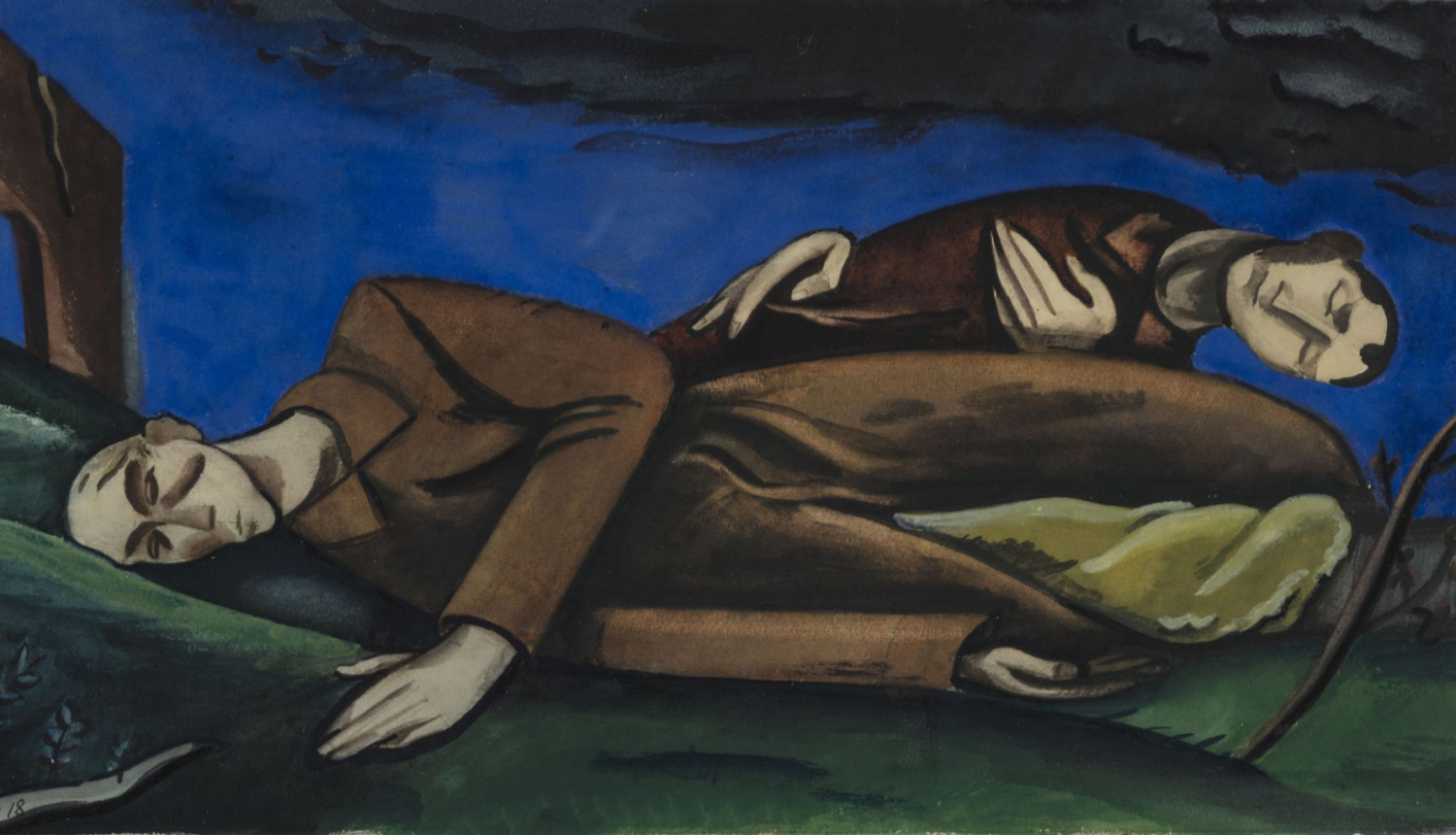 Jēkabs Kazaks. Uz ežiņas galvu liku. 1918. Kartons, tempera. LNMM kolekcija. Publicitātes foto