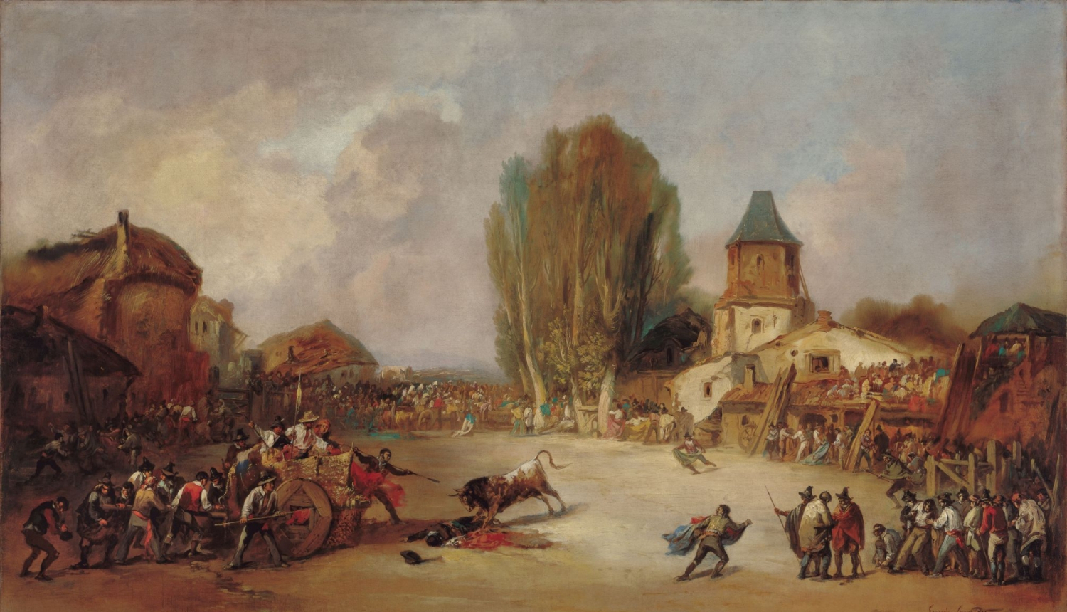 Glezna, kur attēlotas vēršu cīņas