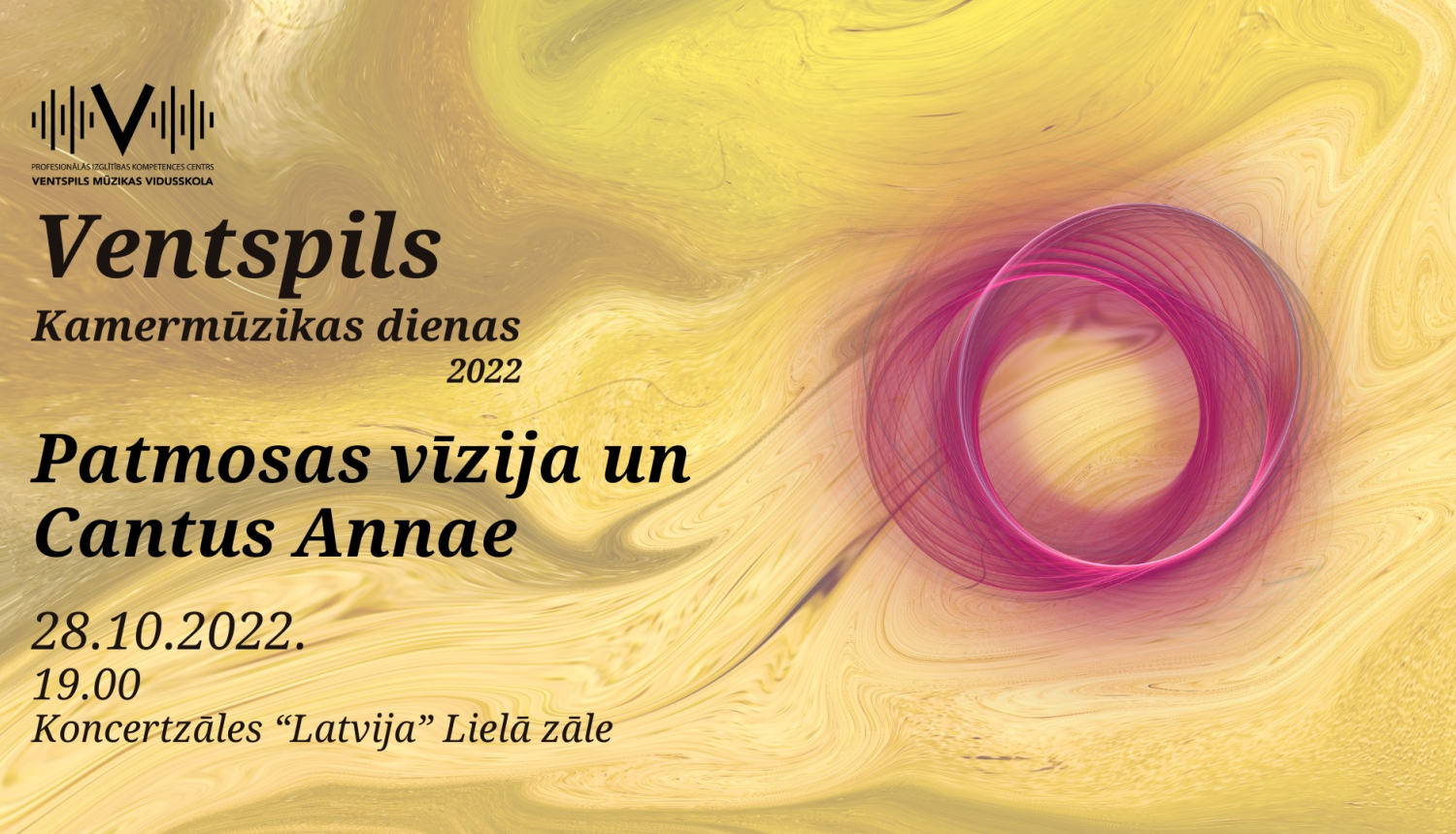 Ventspils Kamermūzikas dienu koncerta plakāts