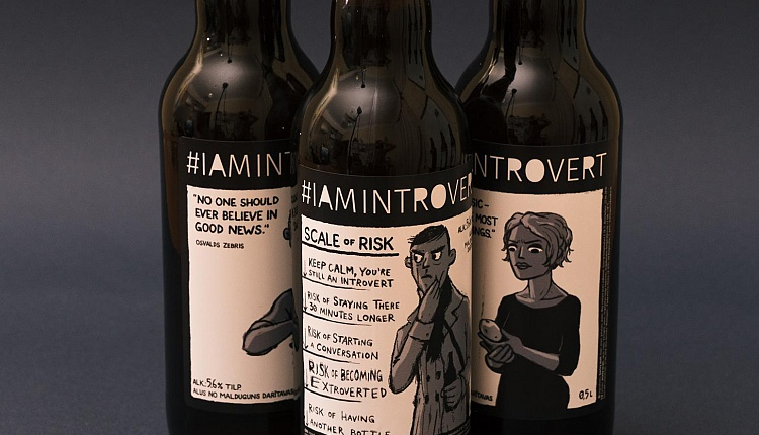 Radīta īpaši Latvijas literatūrai veltīta alus līnija #iamintrovert