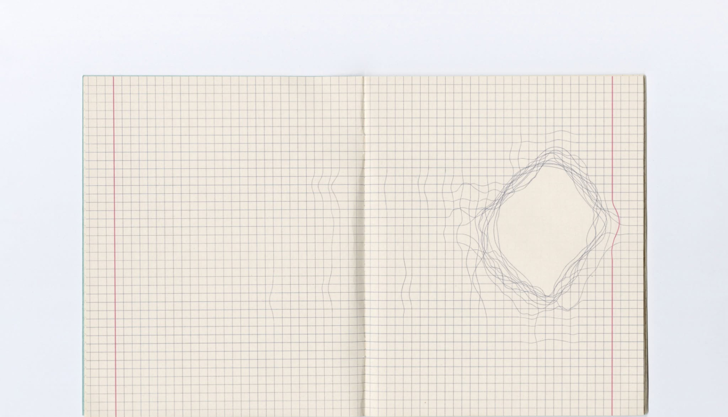 Evija Pintāne, “Rūtiņu burtnīca”, fragments, 18 lpp., 17x21 cm, 2018