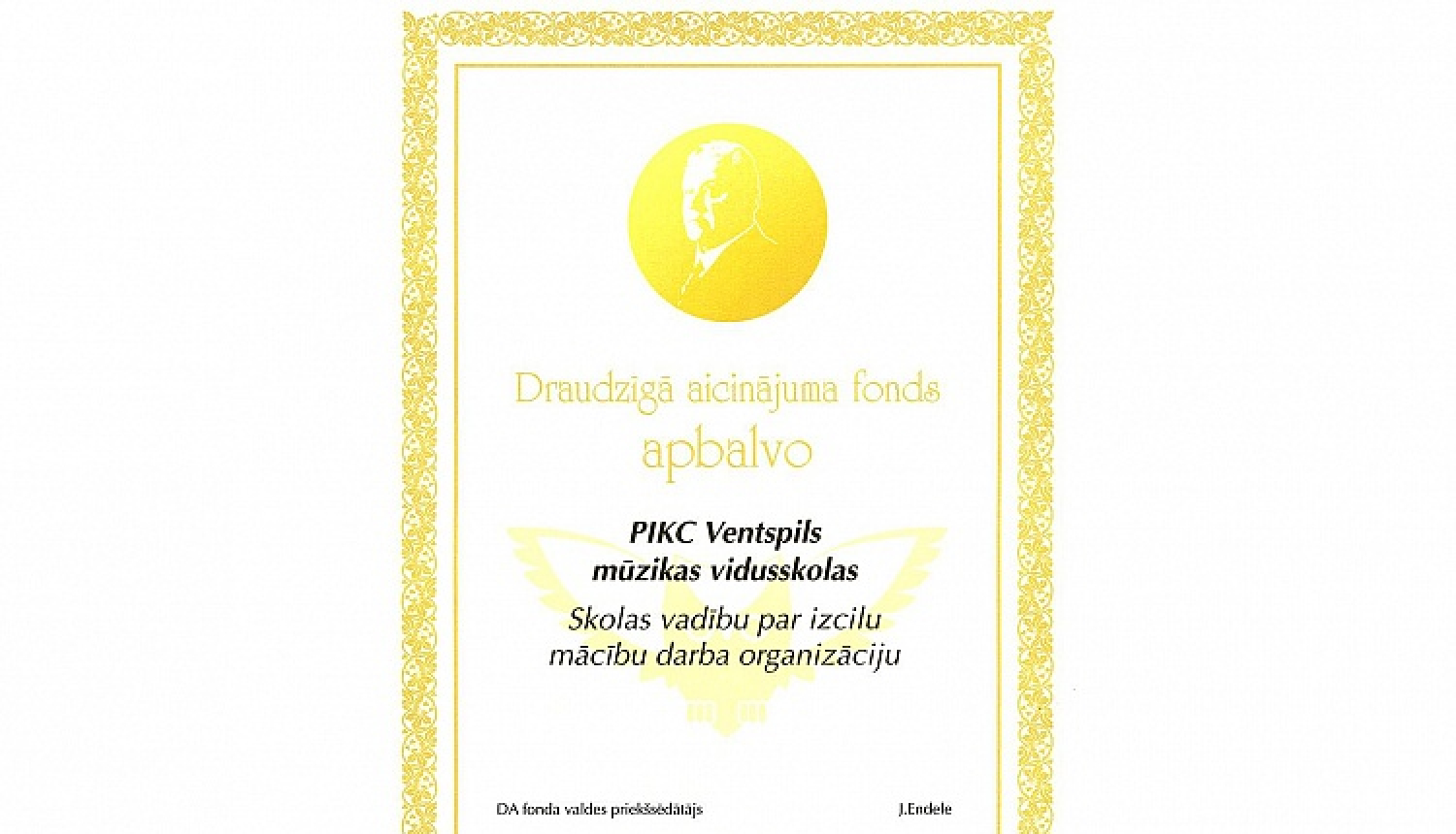 PIKC “Ventspils Mūzikas vidusskola” ieguvusi 3. vietu Draudzīgā aicinājuma skolu reitingā specializēto skolu nominācijā