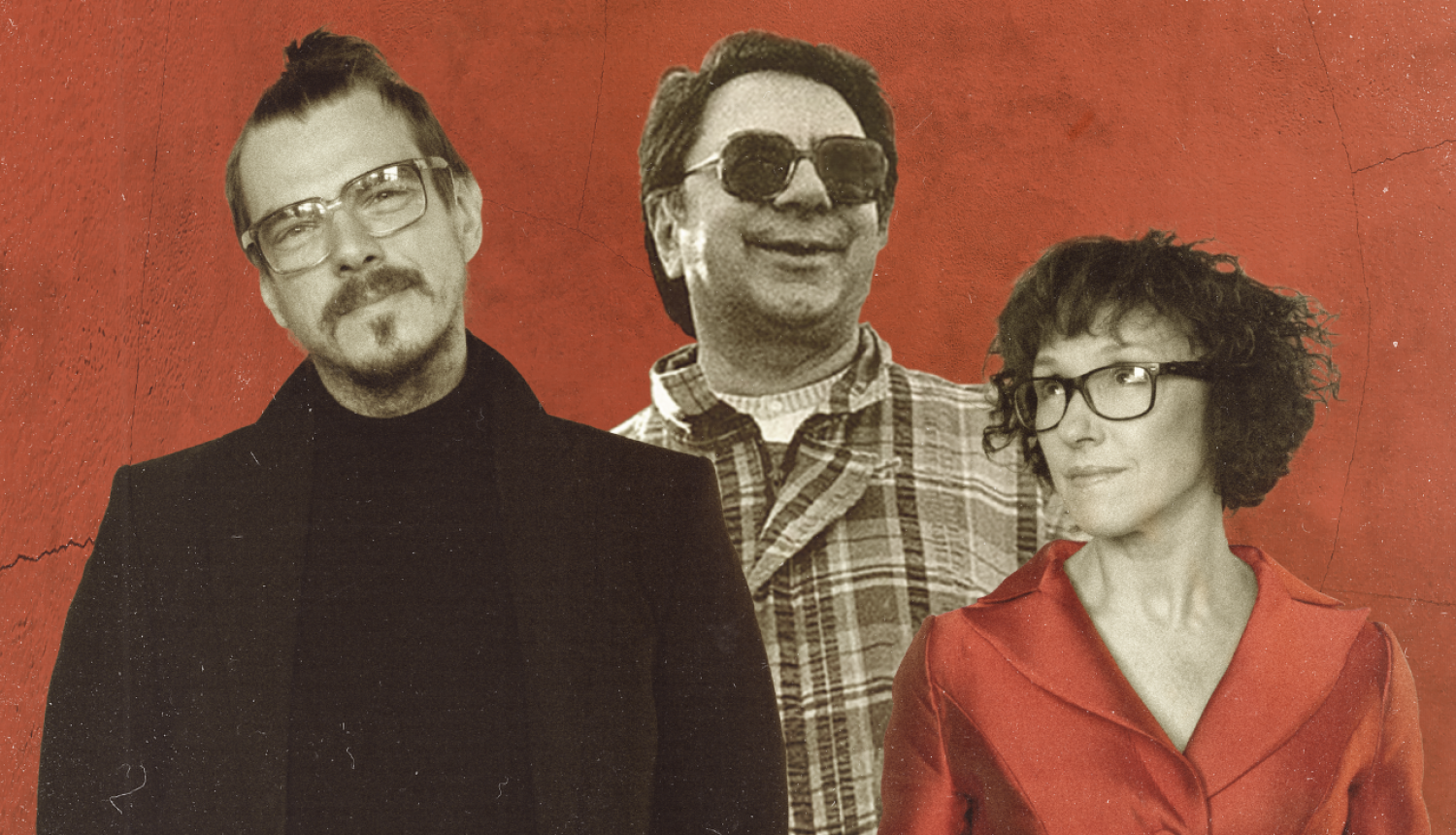 Dzejnieka Māra Čaklā, aktrises Karīnas Tatarinovas un mūziķa Roberta Dintera foto portreti