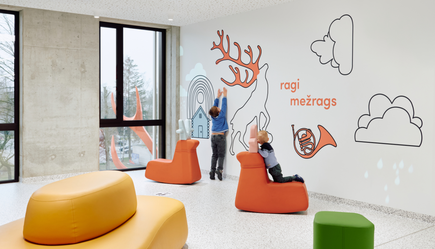 Bērnu klīniskās universitātes slimnīcas telpas