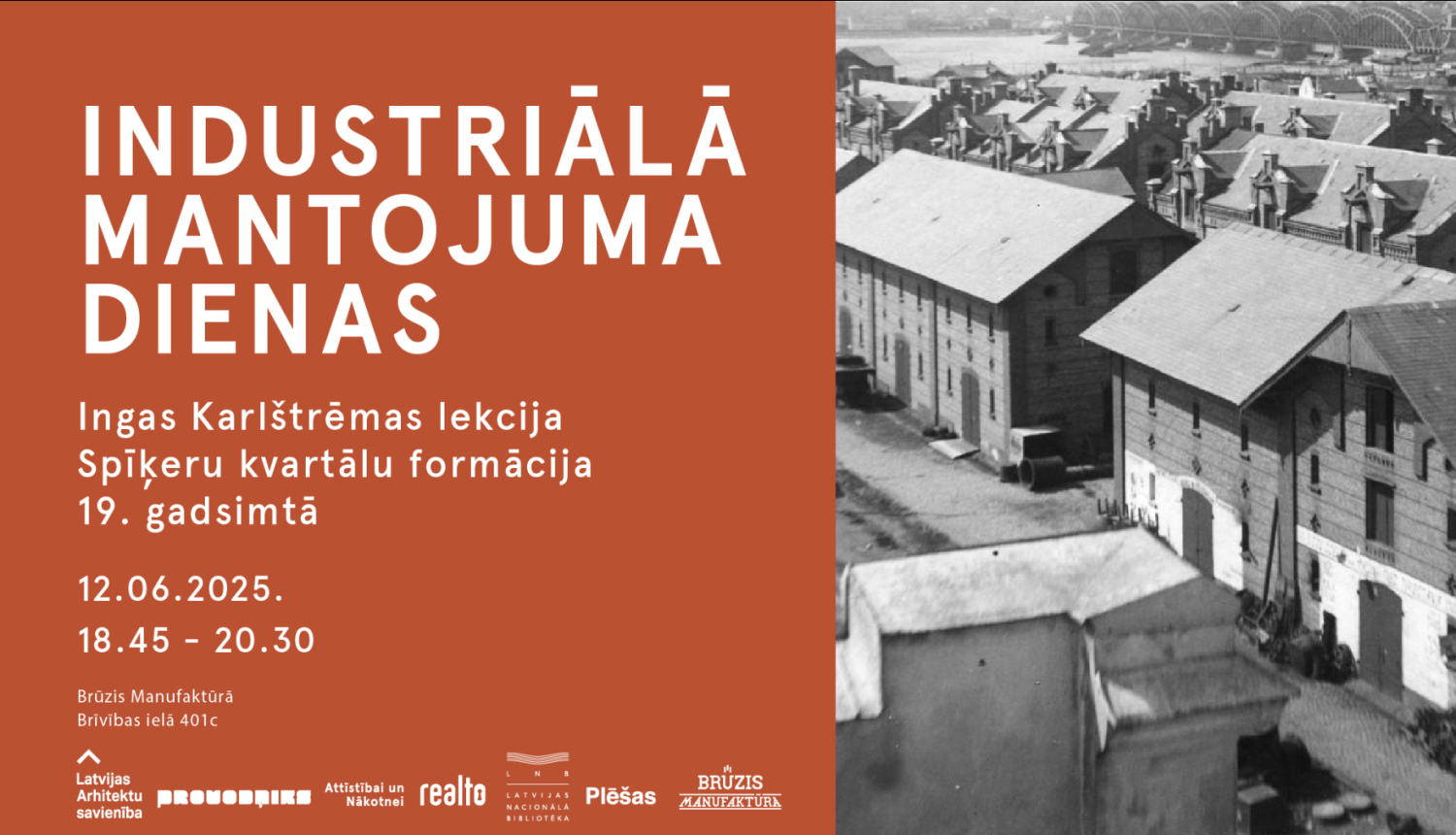 Industriālā mantojuma dienas 2025 pasākuma afiša