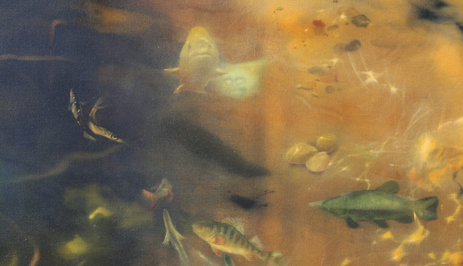 Glezna ar ūdeni un zivīm, autore: Ieva Putniņa, 2025. gads